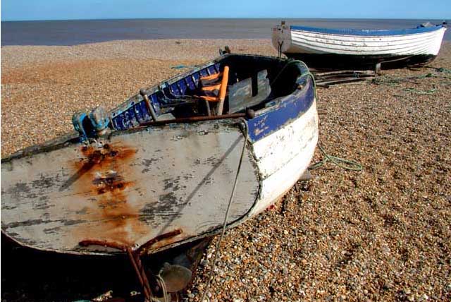 Boats on a Beach, Suffolk, England