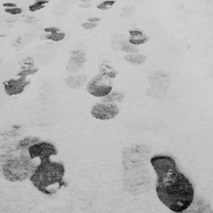 Footprints in the Snow, England